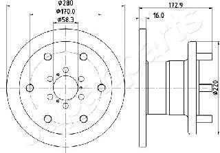 Japanparts DI-0255 - Гальмівний диск autozip.com.ua