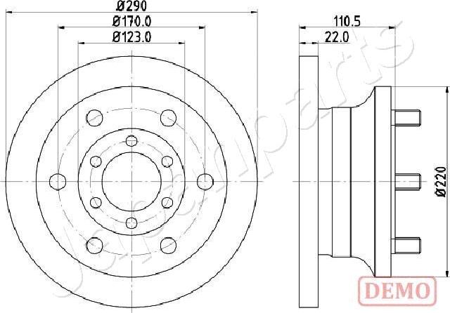 Japanparts DI-0256C - Гальмівний диск autozip.com.ua