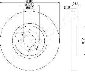 Japanparts DI-0705 - Гальмівний диск autozip.com.ua