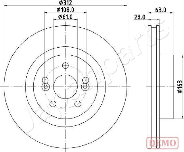 Japanparts DI-0701C - Гальмівний диск autozip.com.ua