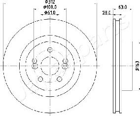 Japanparts DI-0701 - Гальмівний диск autozip.com.ua