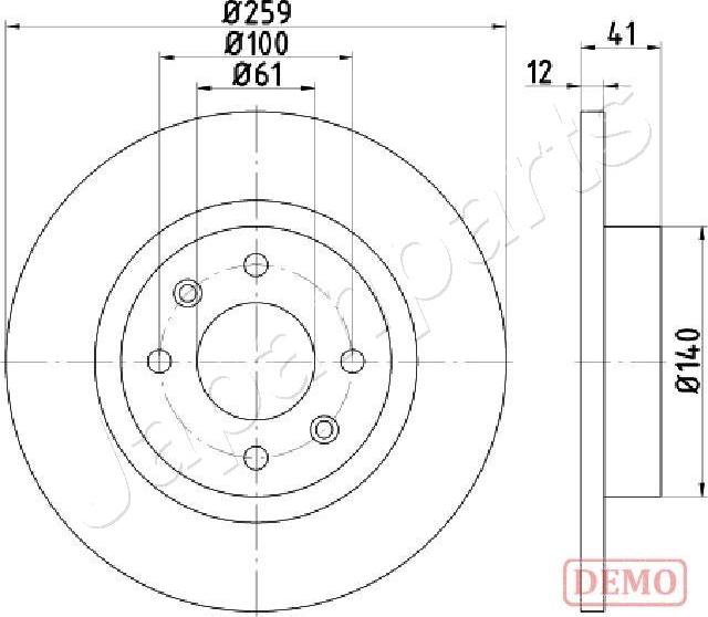 Japanparts DI-0719C - Гальмівний диск autozip.com.ua