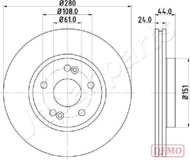 Japanparts DI-0710C - Гальмівний диск autozip.com.ua