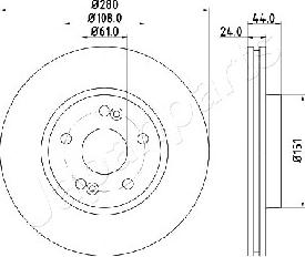 Japanparts DI-0710 - Гальмівний диск autozip.com.ua