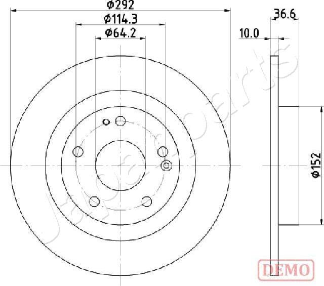 Japanparts DP-427C - Гальмівний диск autozip.com.ua