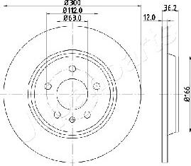 Japanparts DP-0909 - Гальмівний диск autozip.com.ua