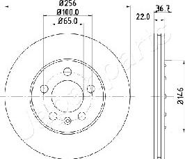 Japanparts DP-0904 - Гальмівний диск autozip.com.ua