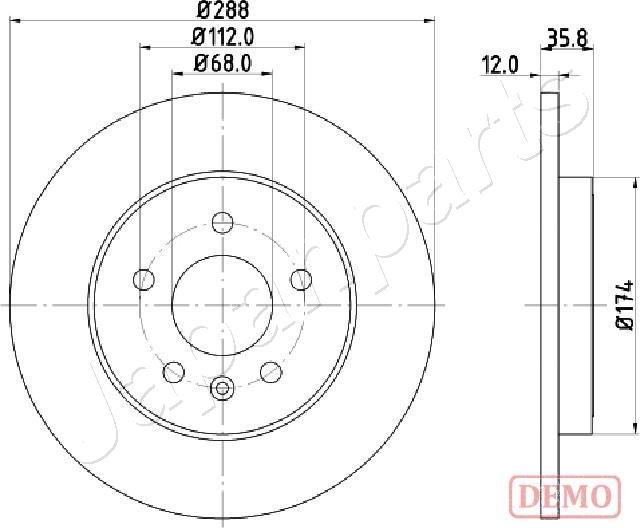 Japanparts DP-0908C - Гальмівний диск autozip.com.ua