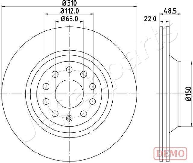 Japanparts DP-0903C - Гальмівний диск autozip.com.ua