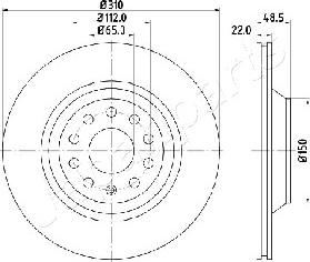 Japanparts DP-0903 - Гальмівний диск autozip.com.ua