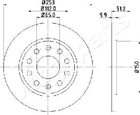 Japanparts DP-0902 - Гальмівний диск autozip.com.ua