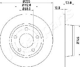 Japanparts DP-0914 - Гальмівний диск autozip.com.ua