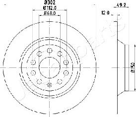 Japanparts DP-0915 - Гальмівний диск autozip.com.ua