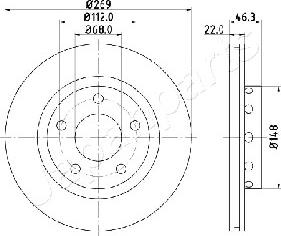 Japanparts DP-0913 - Гальмівний диск autozip.com.ua