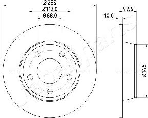 Japanparts DP-0932 - Гальмівний диск autozip.com.ua