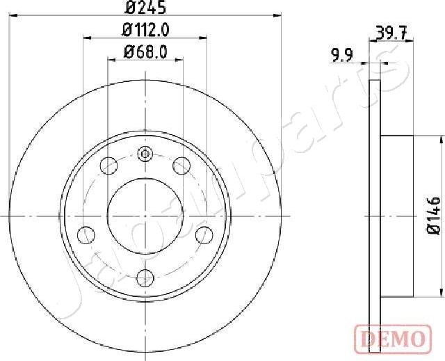 Japanparts DP-0929C - Гальмівний диск autozip.com.ua