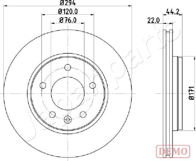 Japanparts DP-0925C - Гальмівний диск autozip.com.ua