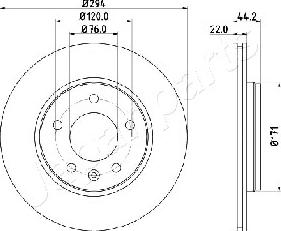 Japanparts DP-0925 - Гальмівний диск autozip.com.ua