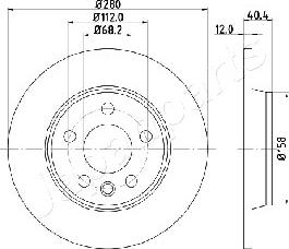 Japanparts DP-0926 - Гальмівний диск autozip.com.ua