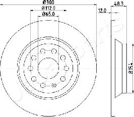 Japanparts DP-0920 - Гальмівний диск autozip.com.ua