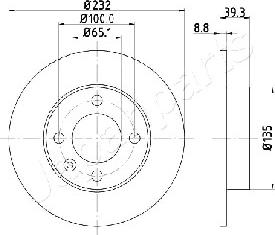 Japanparts DP-0921 - Гальмівний диск autozip.com.ua