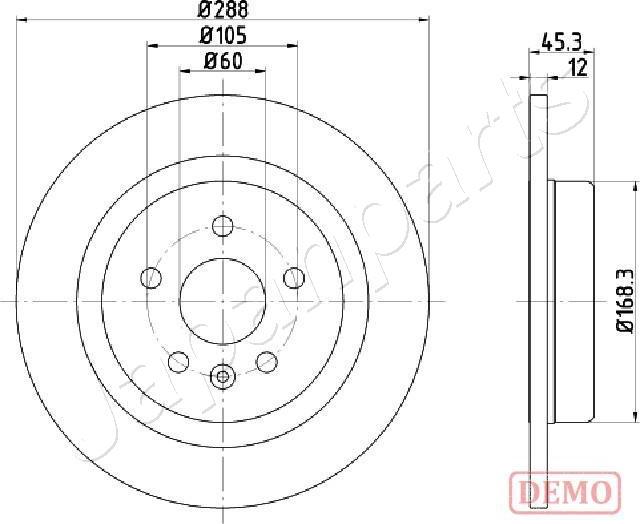 Japanparts DP-0404C - Гальмівний диск autozip.com.ua