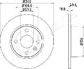 Japanparts DP-0405 - Гальмівний диск autozip.com.ua