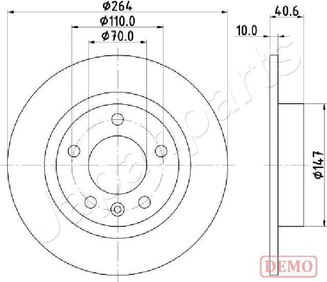 Japanparts DP-0400C - Гальмівний диск autozip.com.ua