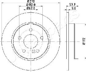 Japanparts DP-0508 - Гальмівний диск autozip.com.ua