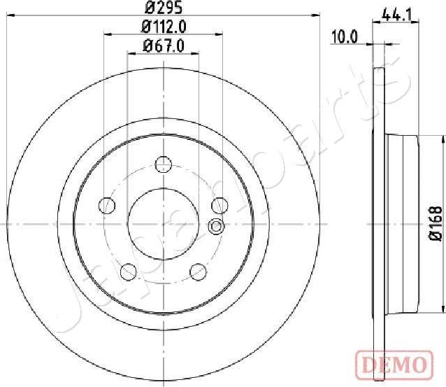 Japanparts DP-0503C - Гальмівний диск autozip.com.ua