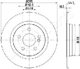 Japanparts DP-0503 - Гальмівний диск autozip.com.ua