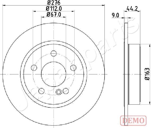 Japanparts DP-0502C - Гальмівний диск autozip.com.ua