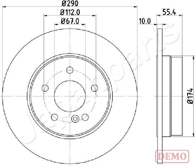 Japanparts DP-0507C - Гальмівний диск autozip.com.ua