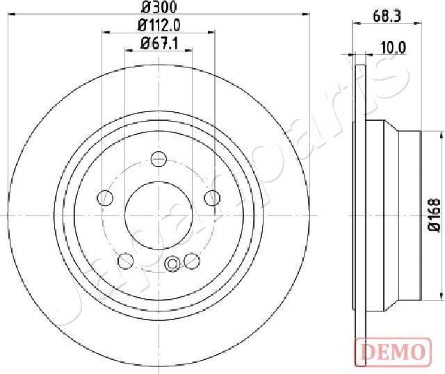 Japanparts DP-0513C - Гальмівний диск autozip.com.ua