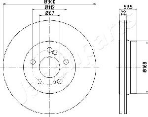 Japanparts DP-0517 - Гальмівний диск autozip.com.ua