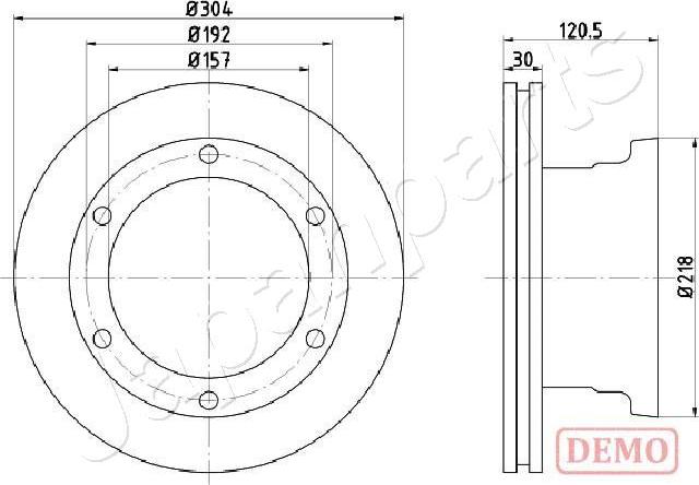 Japanparts DP-0529C - Гальмівний диск autozip.com.ua