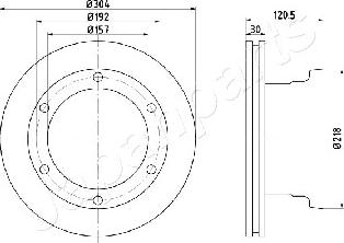 Japanparts DP-0529 - Гальмівний диск autozip.com.ua