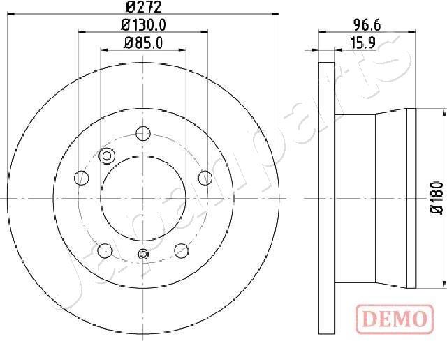 Japanparts DP-0526C - Гальмівний диск autozip.com.ua