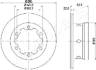 Japanparts DP-0528 - Гальмівний диск autozip.com.ua