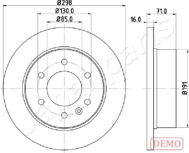 Japanparts DP-0527C - Гальмівний диск autozip.com.ua