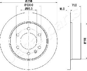 Japanparts DP-0527 - Гальмівний диск autozip.com.ua