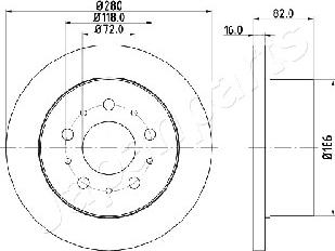 Japanparts DP-0609 - Гальмівний диск autozip.com.ua