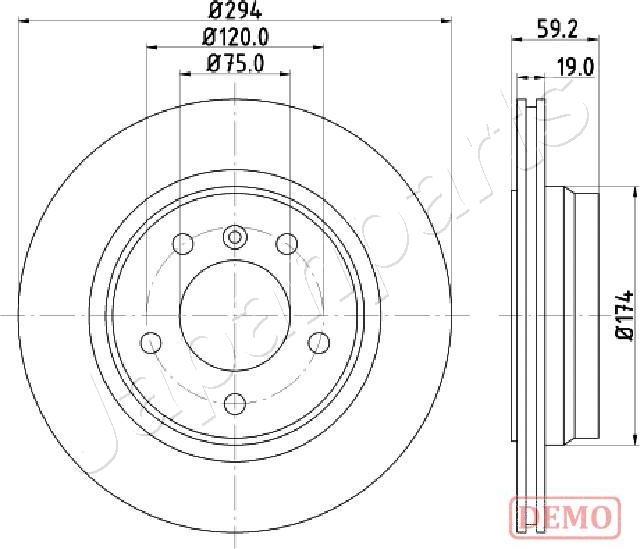 Japanparts DP-0109C - Гальмівний диск autozip.com.ua