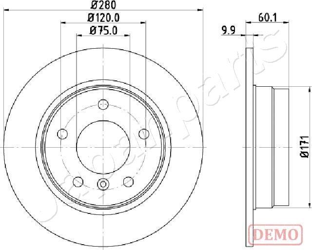 Japanparts DP-0107C - Гальмівний диск autozip.com.ua