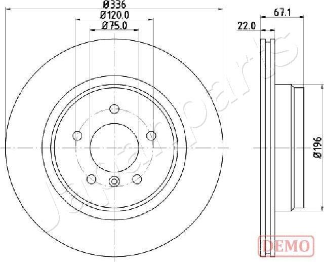 Japanparts DP-0114C - Гальмівний диск autozip.com.ua