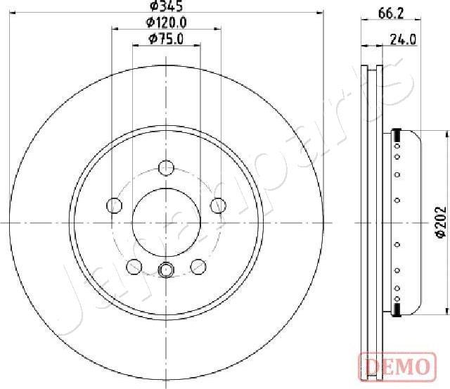 Japanparts DP-0115C - Гальмівний диск autozip.com.ua