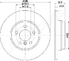 Japanparts DP-0115 - Гальмівний диск autozip.com.ua