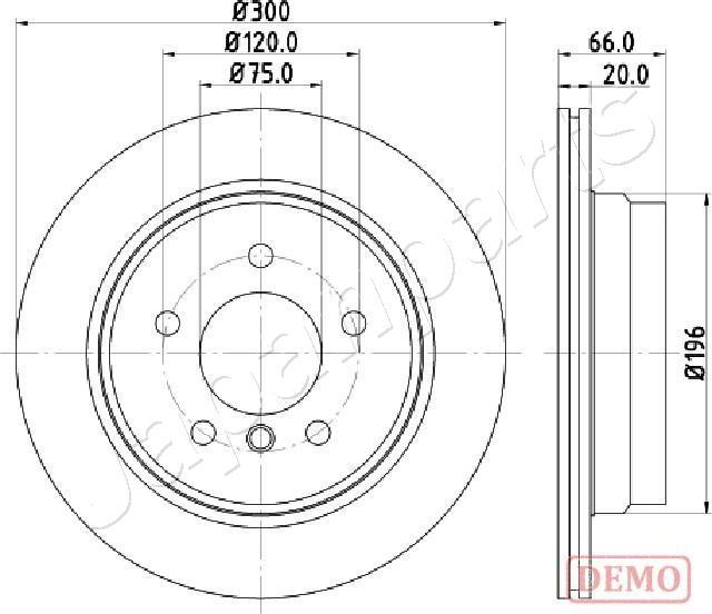 Japanparts DP-0117C - Гальмівний диск autozip.com.ua