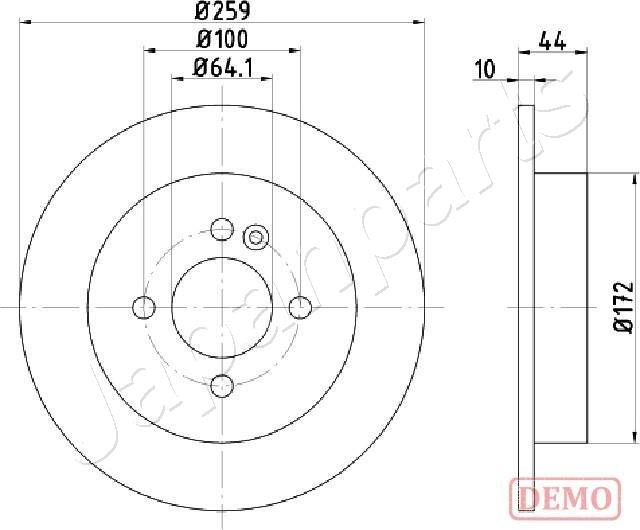 Japanparts DP-0134C - Гальмівний диск autozip.com.ua