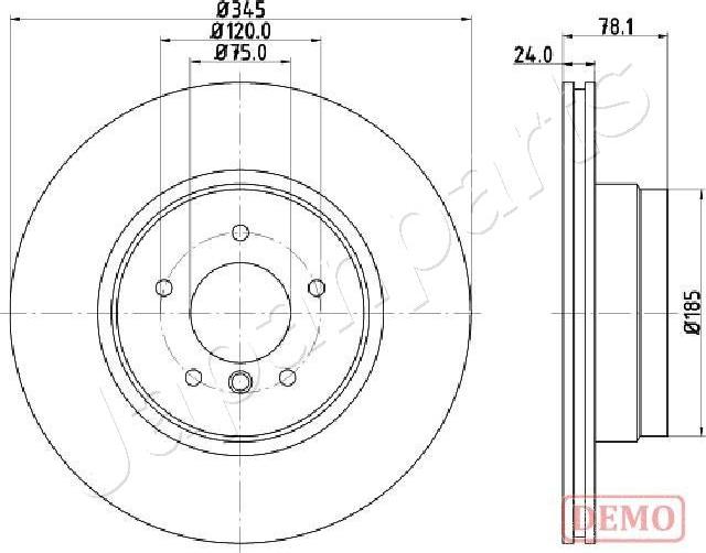 Japanparts DP-0132C - Гальмівний диск autozip.com.ua